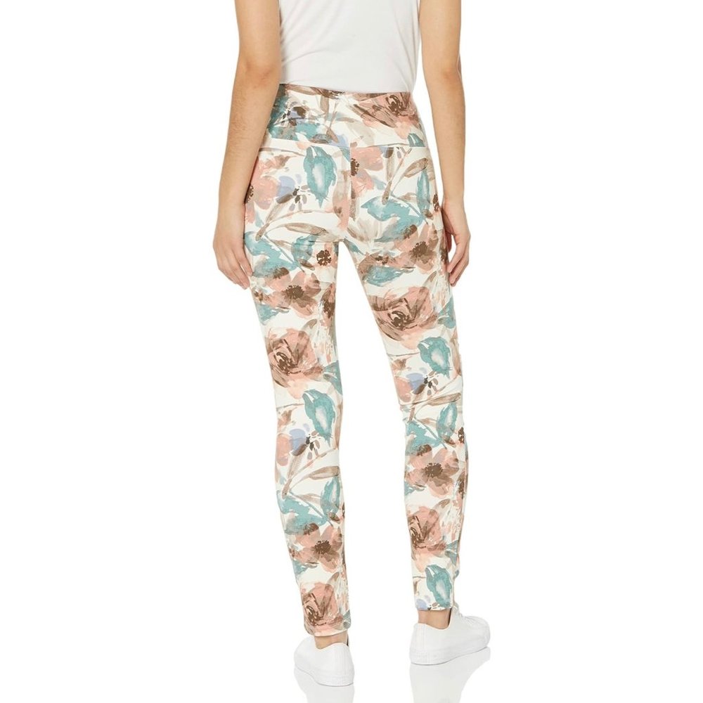 NWT SLIM-SATION Women's Wide Band Pull on Print Ankle Legging Size Medium